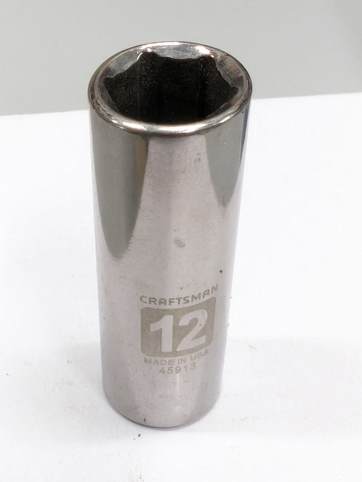 Craftsman USA Laser Etched Socket 12mm Metric Deep 6 Point 1/4" Drive 45913