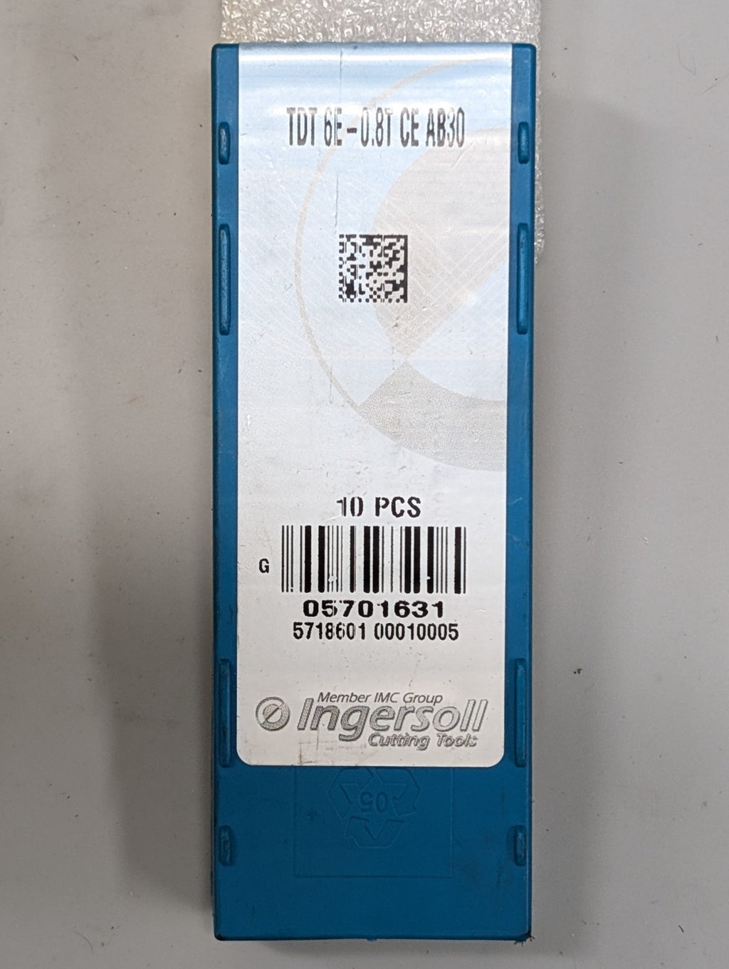 10 Ingersoll TDT 6E-0.8T CE AB30 Inserts CNC Lathe Grooving Profiling Double End