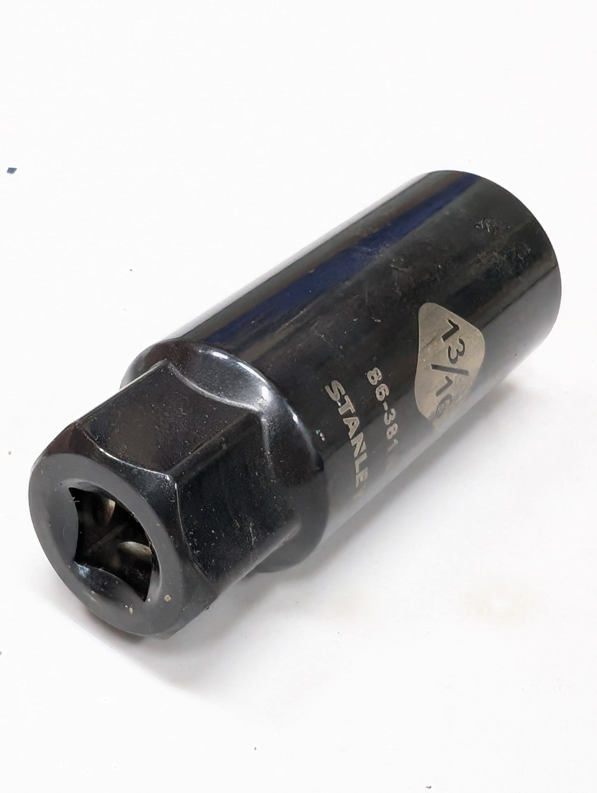 Stanley Black Chrome 13/16" Spark Plug 3/8" Drive Deep Socket 86-381B Laser