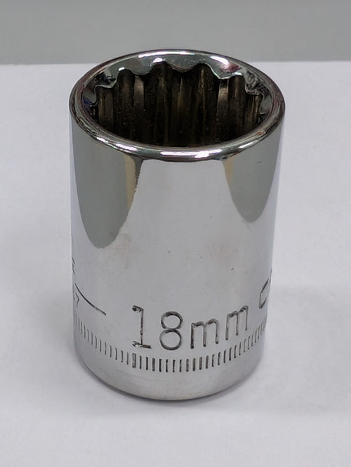 Craftsman Socket 18mm Metric  Shallow 12 Point 1/2" Drive 44267