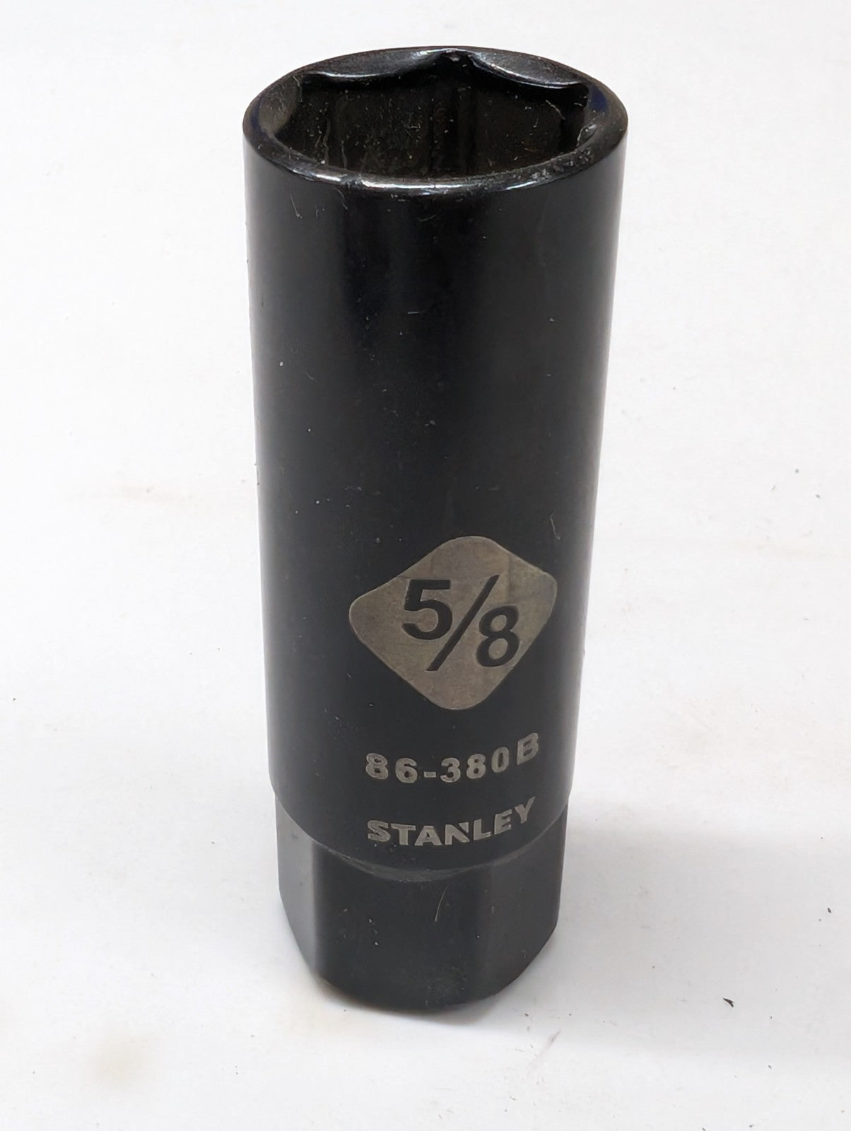 Stanley Black Chrome 5/8" Spark Plug 3/8" Drive Deep Socket 86-360B Laser Etched
