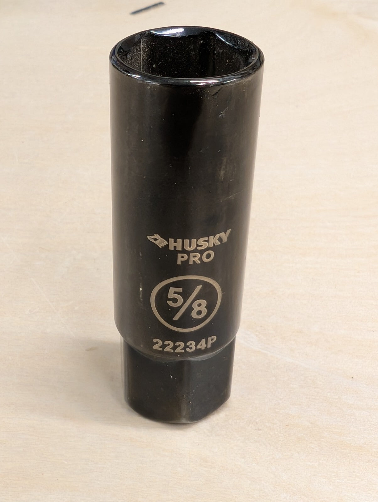 Husky Pro Black Chrome Spark Plug Socket 5/8" SAE22234P 3/8" Drive 