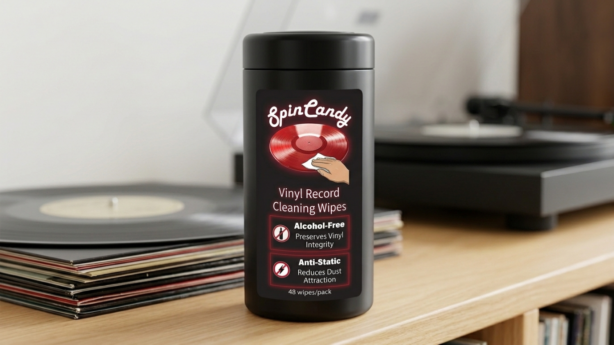 SpinCandy™ Vinyl Record Cleaning Pre-Moistened Wipes Pre-Order Ships June 2026