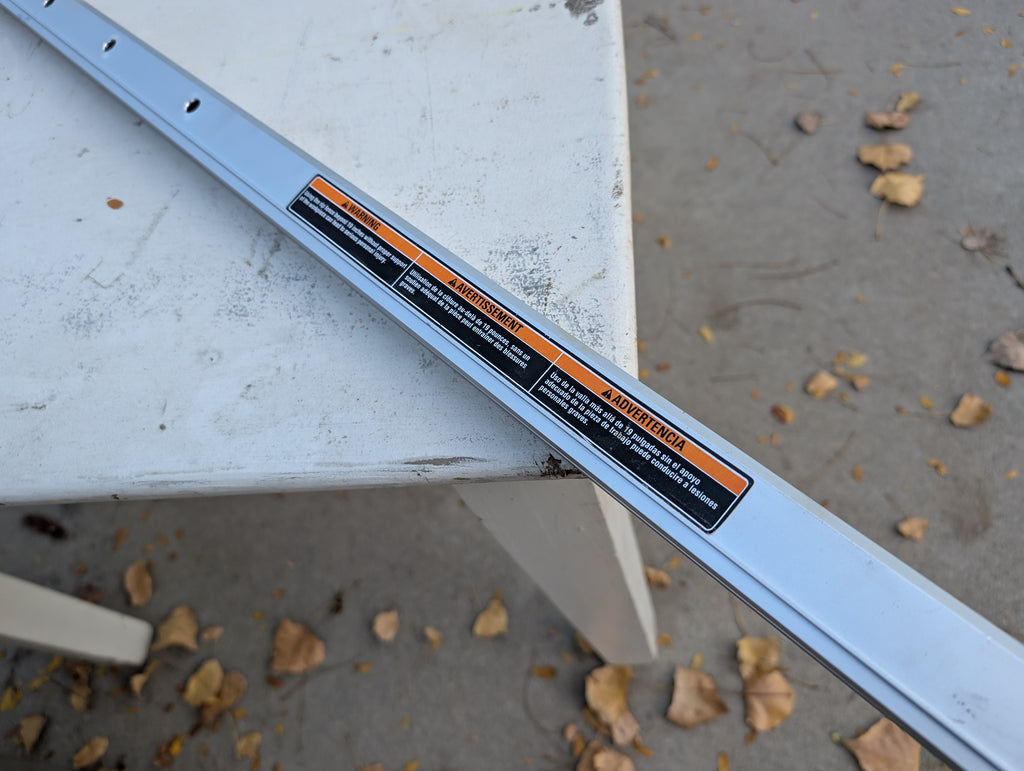 Ridgid R4512 Table Saw Rip Fence Rear Rail