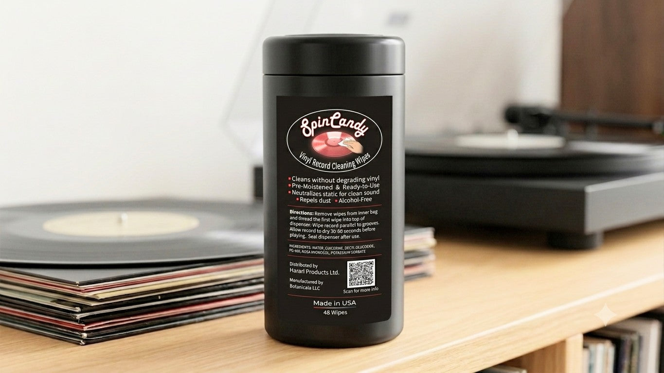 SpinCandy™ Vinyl Record Cleaning Pre-Moistened Wipes 48 Count