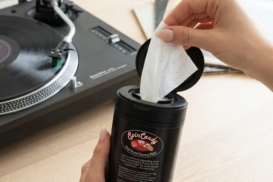 Vinyl Record Cleaning Pre-Moistened Wipes 48 Count by SpinCandy