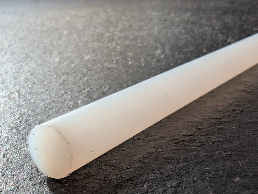 TEFZEL ETFE Natural White Rod 3/8 .375" Diameter x 3' Length New