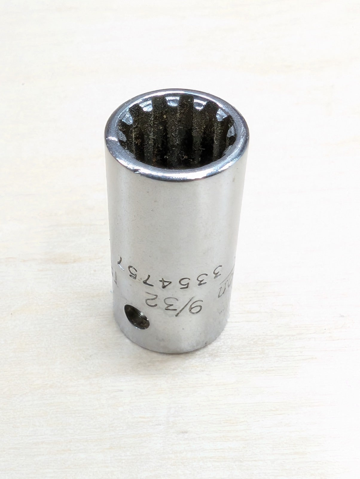 Snap-On Tools USA 1/4" Drive SAE #9 9/32" Shallow SPLINE Socket TES9