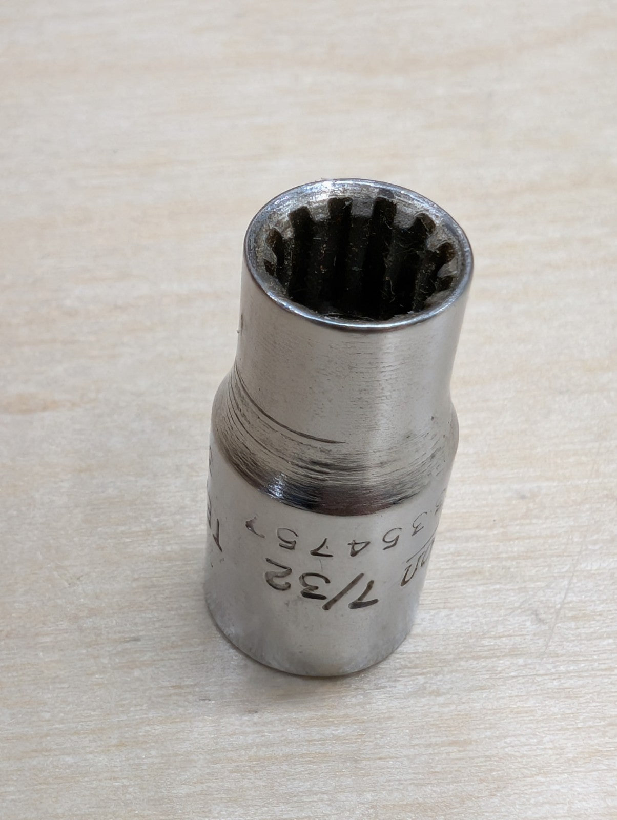 Snap-On Tools USA 1/4" Drive SAE #7, 7/32" Shallow SPLINE Socket TES7