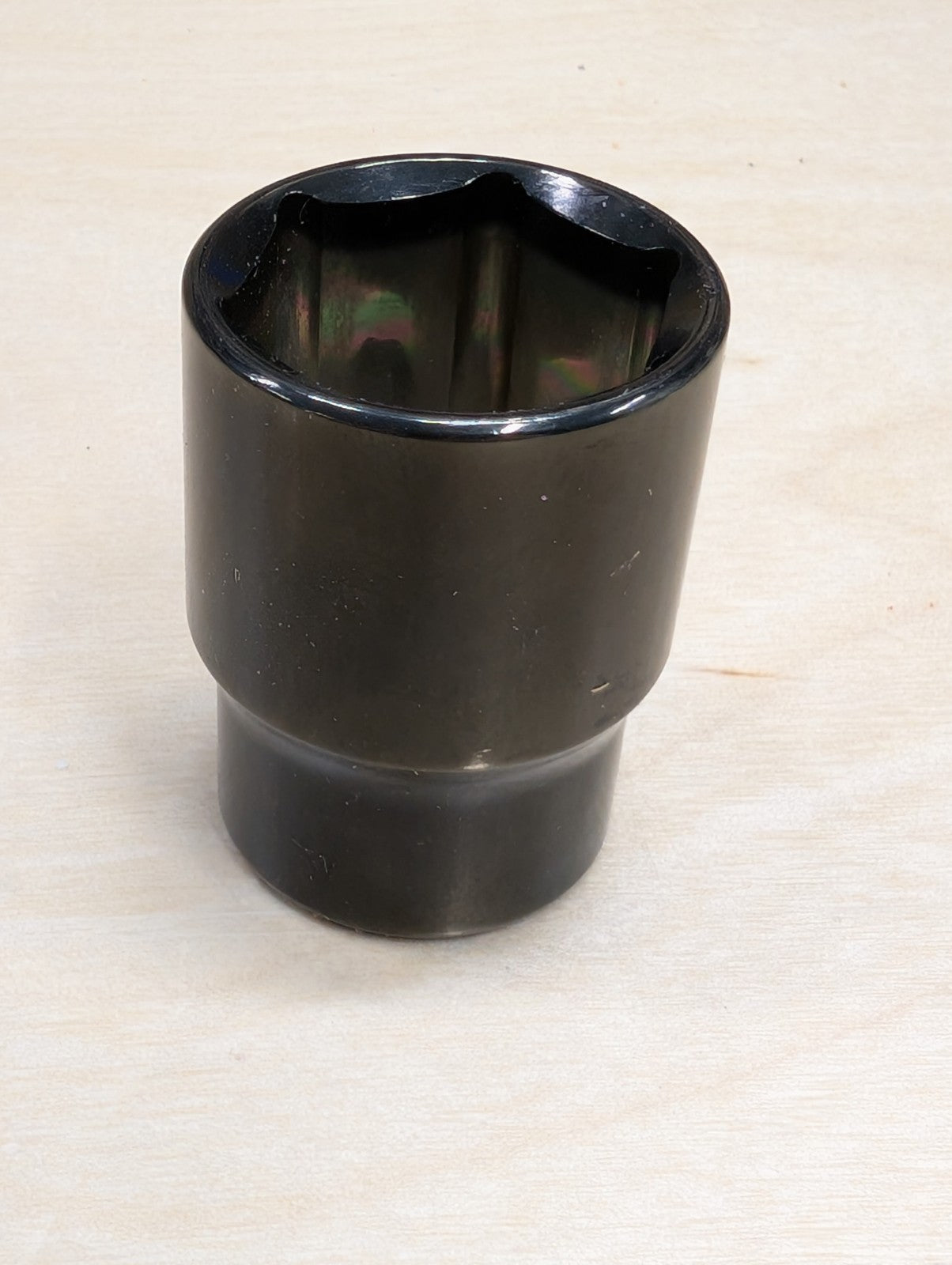 Husky Pro Black Chrome Socket 7/8" SAE 24028P Shallow 6 Point 1/2" Drive