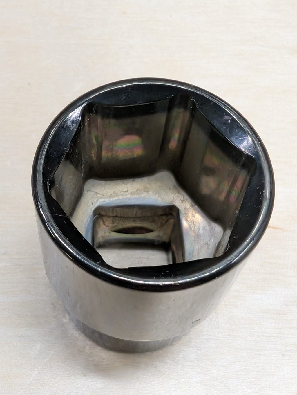Husky Pro Black Chrome Socket 7/8" SAE 24028P Shallow 6 Point 1/2" Drive